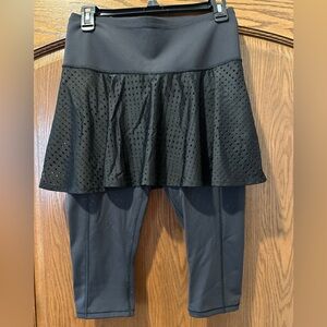 Athleta Black Skirted Leggings